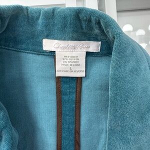 Charlotte Russe Women's Teal Teddy Jacket
